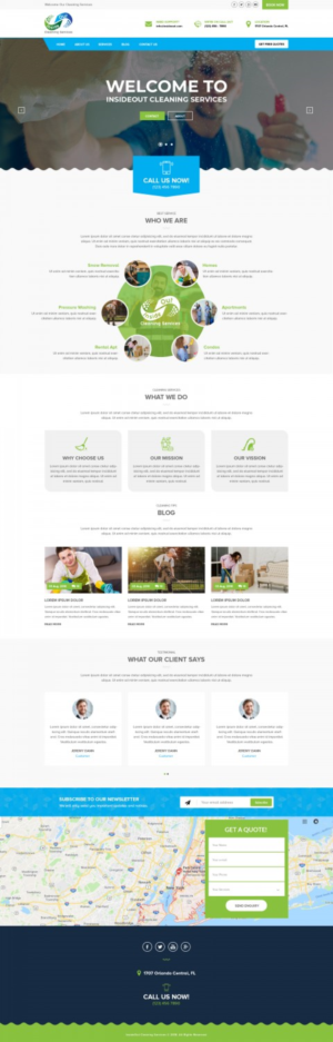 InsideOut Cleaning Services - inviting website needed to gain residential and commercial clients | Web Design by v.senthil-designer