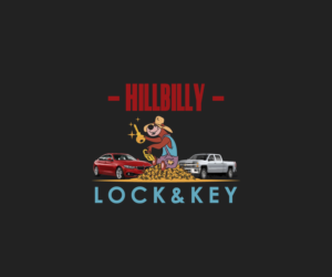 Hillbilly Lock & Key (above logo) | Logo Design by anekaa