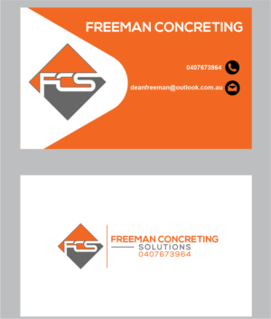 Visitenkarten-Design von IrisKim für Freeman concreting solutions | Design #19437266