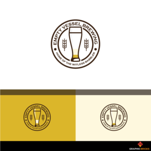 ‘Empty Vessel Brewing’ with the by-line ‘Home of the witless babbler’ | Logo Design by Graphic Bricks