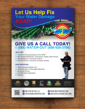 Flyer Design by chandrayaan.creative for One Stop Dry Out, LLC | Design #19407662