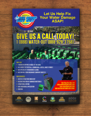 Water Damage? Call Us!! | Flyer Design by chandrayaan.creative