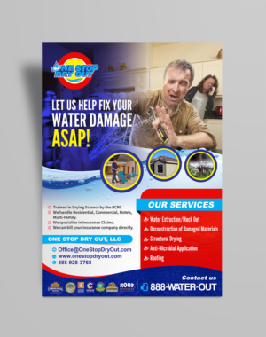 Water Damage? Call Us!! | Flyer Design by SAI DESIGNS