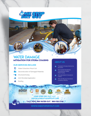 Flyer Design by ilovedesign1 for One Stop Dry Out, LLC | Design #19408616