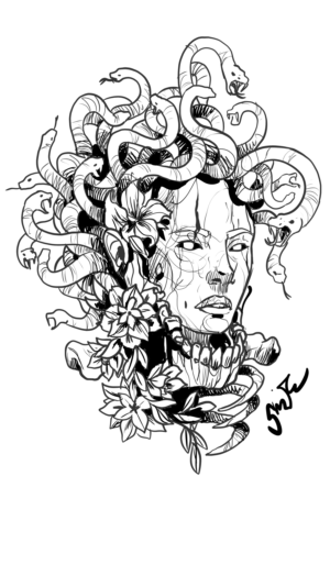 Sex, Travel, Love and Blue water. optional use of Medusa* | Tattoo Design by smiledim24