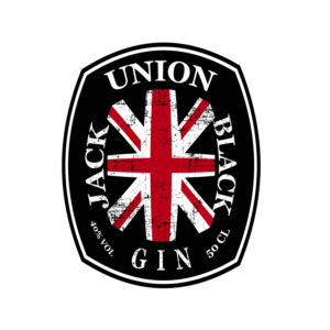 Front label for Gin bottle - Union Jack Black Gin | Label Design by FlorinMH