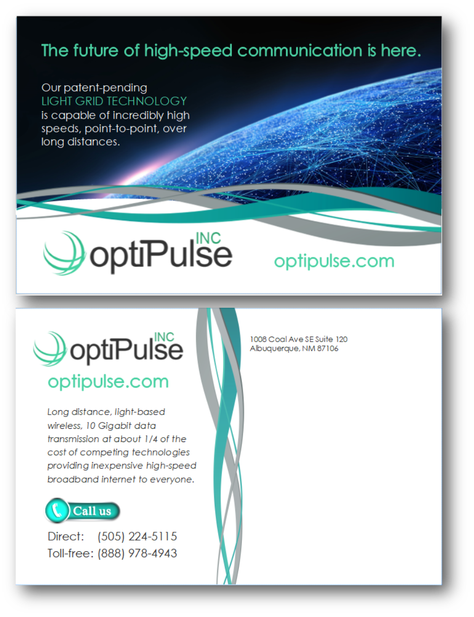 Postcard Design by citygirl17 for optiPulse, Inc. | Design #19474695