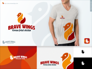 BRAVE WINGS - KOREAN FRIED CHICKEN | Logo Design by Raoul Camion