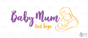 Mum & baby (child) hand drawing for our logo | Graphic Design by SofiaDesignStudio