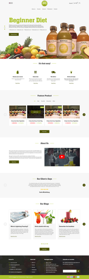 New design for existing healthy organic juice ecommerce website | Web-Design von bdesigner9