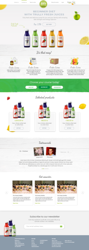 Web-Design von TMockusBusiness für Unplugged Juice Production ApS | Design #19611864