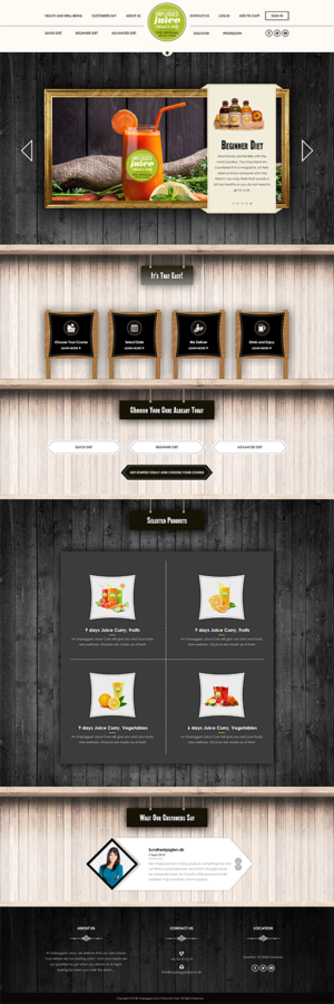 Web-Design von PiXthemes für Unplugged Juice Production ApS | Design #19606211