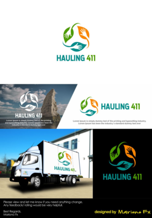 Hauling 411 | Logo Design by Mariono Fx