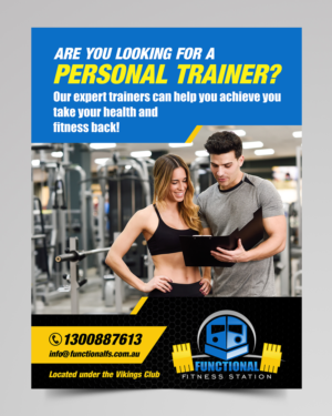 Personal training poster - 1200X900mm  | Graphic Design by ecorokerz