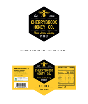 RAW Honey / Cherrybrook Honey Co. | Logo-Design von wonderland