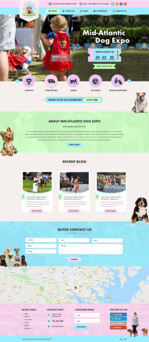 Mid-Atlantic Dog Expo Website Bright, colorful, hip | Web-Design von Reimagine