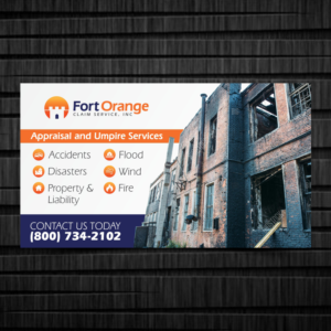 Line One: Fort Orange Claim Service, Inc. Line two: Appraisal and Umpire Services | Banner Ad Design by ecorokerz