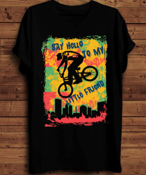 Say Hello To My Little Friend - Street Art Sports T-Shirt | T-Shirt-Design von creative gravity