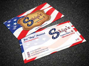 Skip's Custom Signs and Woodworking Business Card | Business Card Design by Sandaruwan