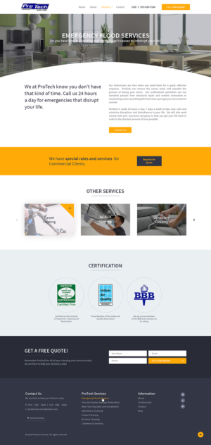 Pro Tech Services Site Redesign | Web-Design von Ved Web Services