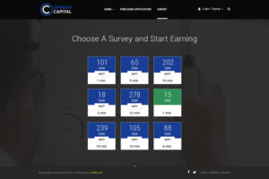 Opinion Capital - Paid Surveys publisher portal | Web-Design von Da Miracle