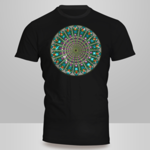 Stained Glass Fantasy T-shirt Design Line | T-shirt Design by Kero