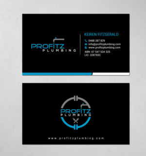 Profitz Plumbing Business cards  | Business Card Design by chandrayaan.creative