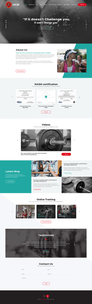 A FIT LIFE Personal Training Website. | Web Design by Ved Web Services