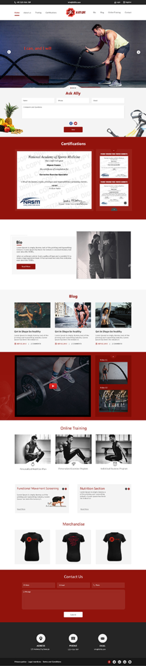 A FIT LIFE Personal Training Website. | Web Design by bdesigner9