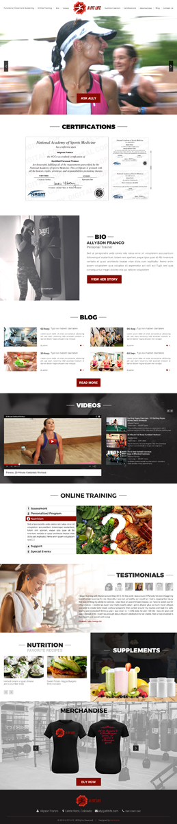 A FIT LIFE Personal Training Website. | Web Design by Da Miracle