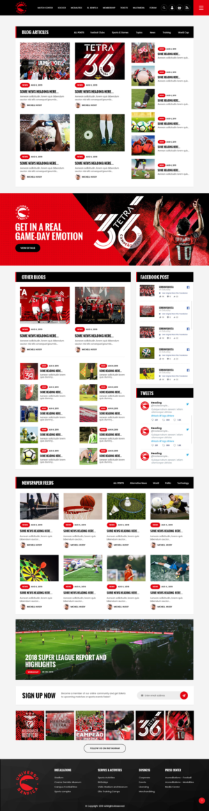 UniversoBenfica - Football Club News Aggregator Site + Blog | Web Design by syrwebdevelopment