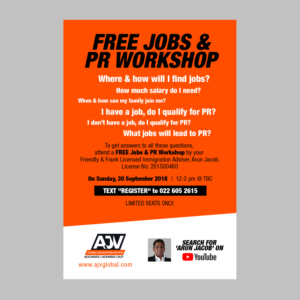 PR & Jobs Workshop | Poster Design by B74Design