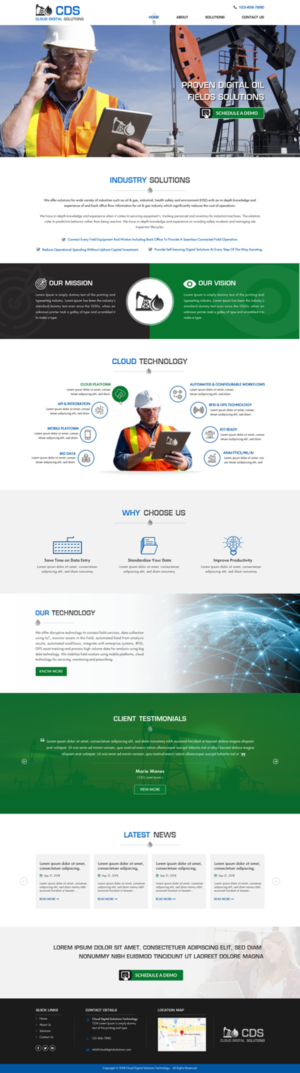 Web Design for Cloud Software Solution for Oil Field  | WordPress-Design von Sbss