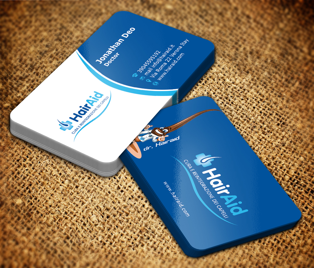 Business Card Design by Sarmishtha Chattopadhyay_loginchange for HAIRAID | Design #19766232