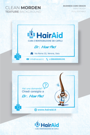 Business Card Design by vcreatived for HAIRAID | Design #19815497