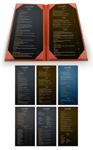 Food Menu Design for Japanese Restaurant | Menu Design by SAI DESIGNS