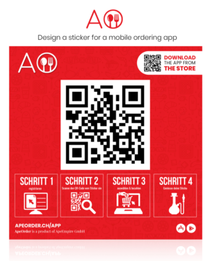 Design a sticker for a mobile ordering app | Aufkleber-Design von SAI DESIGNS