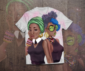 Afro Centric Women based on the  | T-shirt Design by FigliaPerduta