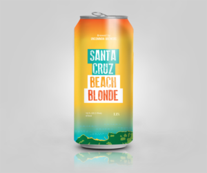 16 oz. Beer Can Label - 'Santa Cruz Beach Blonde' | Graphic Design by MNM