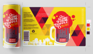 16 oz. Beer Can Label - 'Santa Cruz Beach Blonde' | Grafik-Design von SAI DESIGNS