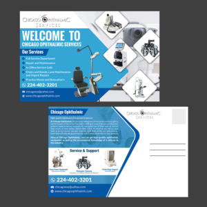 Chicago Ophthalmic Services Post Card      | Postkarten-Design von aspiremedia