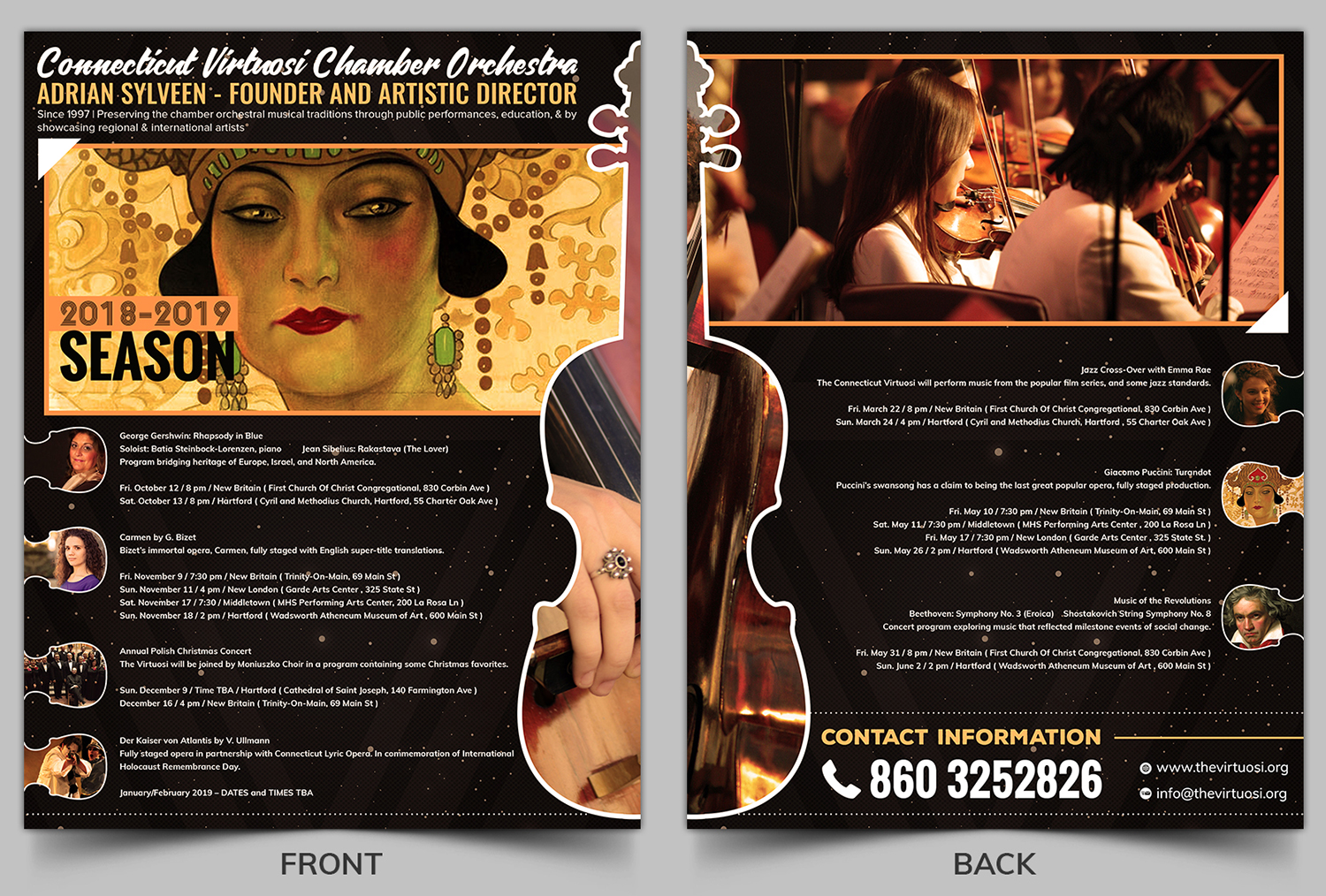 Poster Design by SAI DESIGNS for Connecticut Virtuosi Chamber Orchestra, Inc.  | Design #19865974