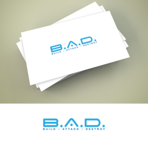 B.A.D. with the words Build - Attack - Destroy below it | Logo Design by DesignDUO