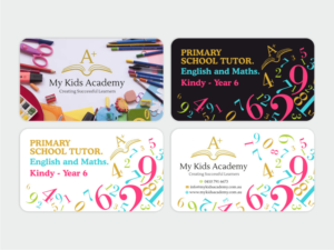 PRIMARY SCHOOL PRIVATE TUTOR BUSINESS CARD DESIGN (we tutor english and maths) | Visitenkarten-Design von Atvento Graphics