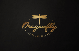 Dragonfly crepes*boba  | Logo Design by GLDesigns