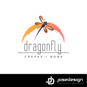 Dragonfly crepes*boba  | Logo Design by JoseDesign