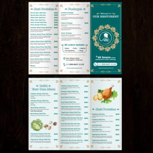 Restaurant Catering Menu - The Hungry Trader | Menü-Design von aspiremedia