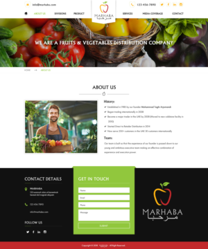 Fruits and Vegetables distribution company needs a new eye catching website | Web Design by Sbss