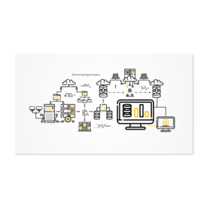 Networking Diagram Graphic - Parallel, Distributed Computing/Storage Clusters | Graphic Design by Imazing