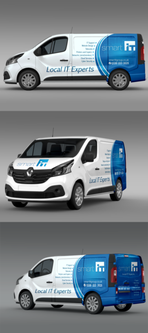 Telecoms and IT Technology Company Blue Van Wrap Livery Signage | Car Wrap Design by Anung Shudax